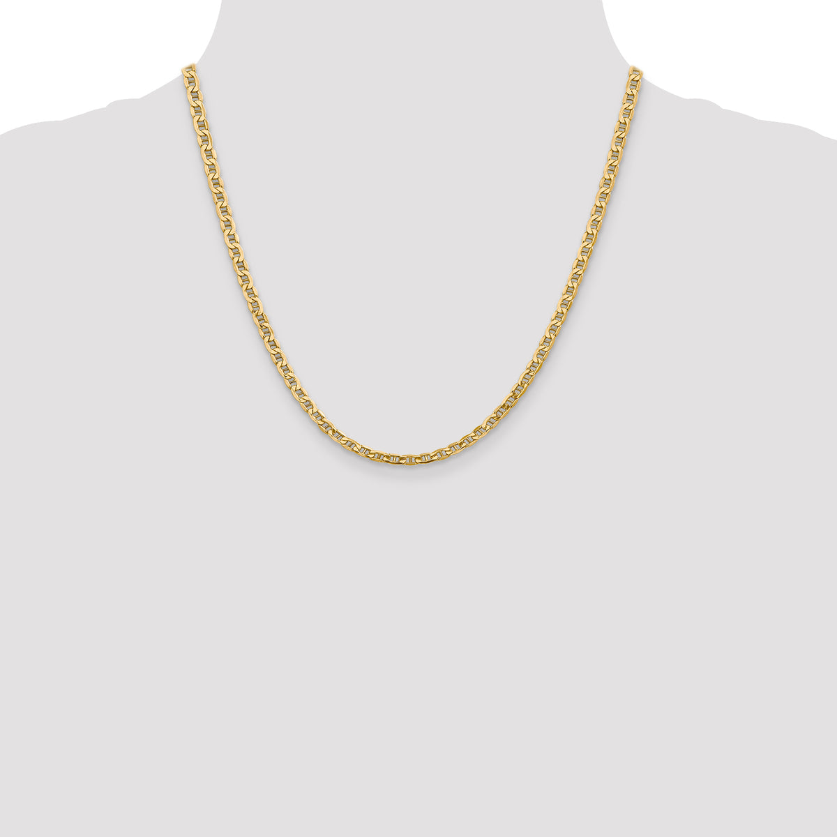 14k 4mm Semi-Solid Anchor Chain