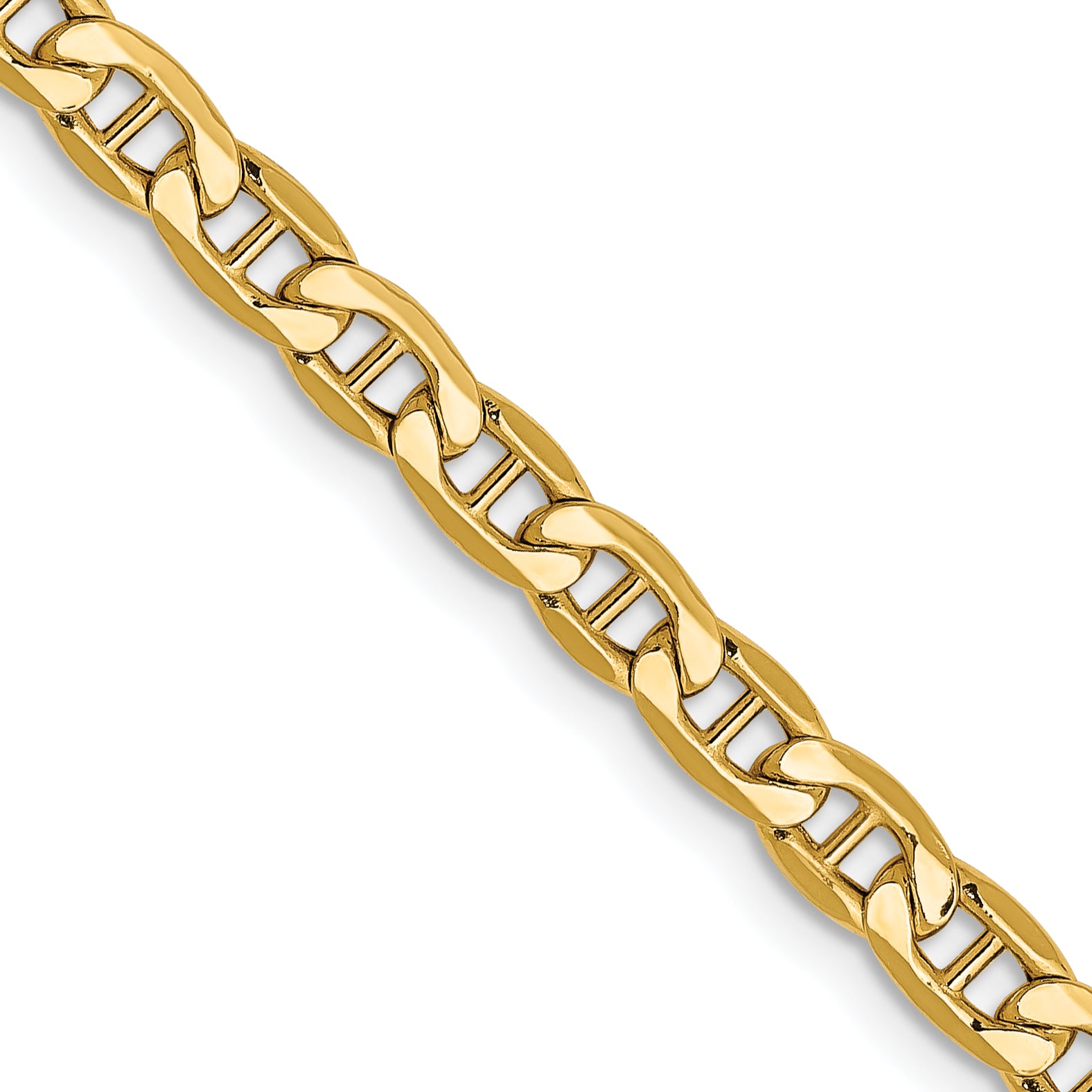 4.0mm 14K Yellow Gold Anchor Chain - Sophia Jewelers Main image