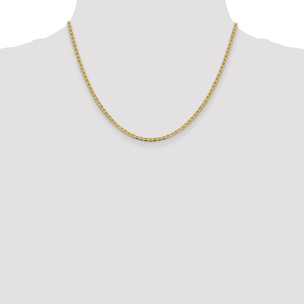 14k 2.4mm Concave Anchor Chain