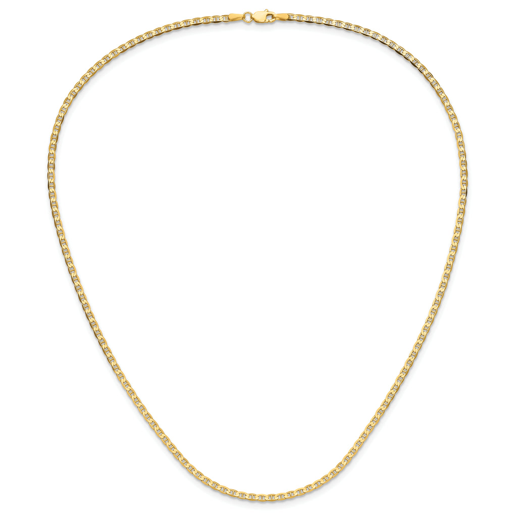 14k 2.4mm Concave Anchor Chain
