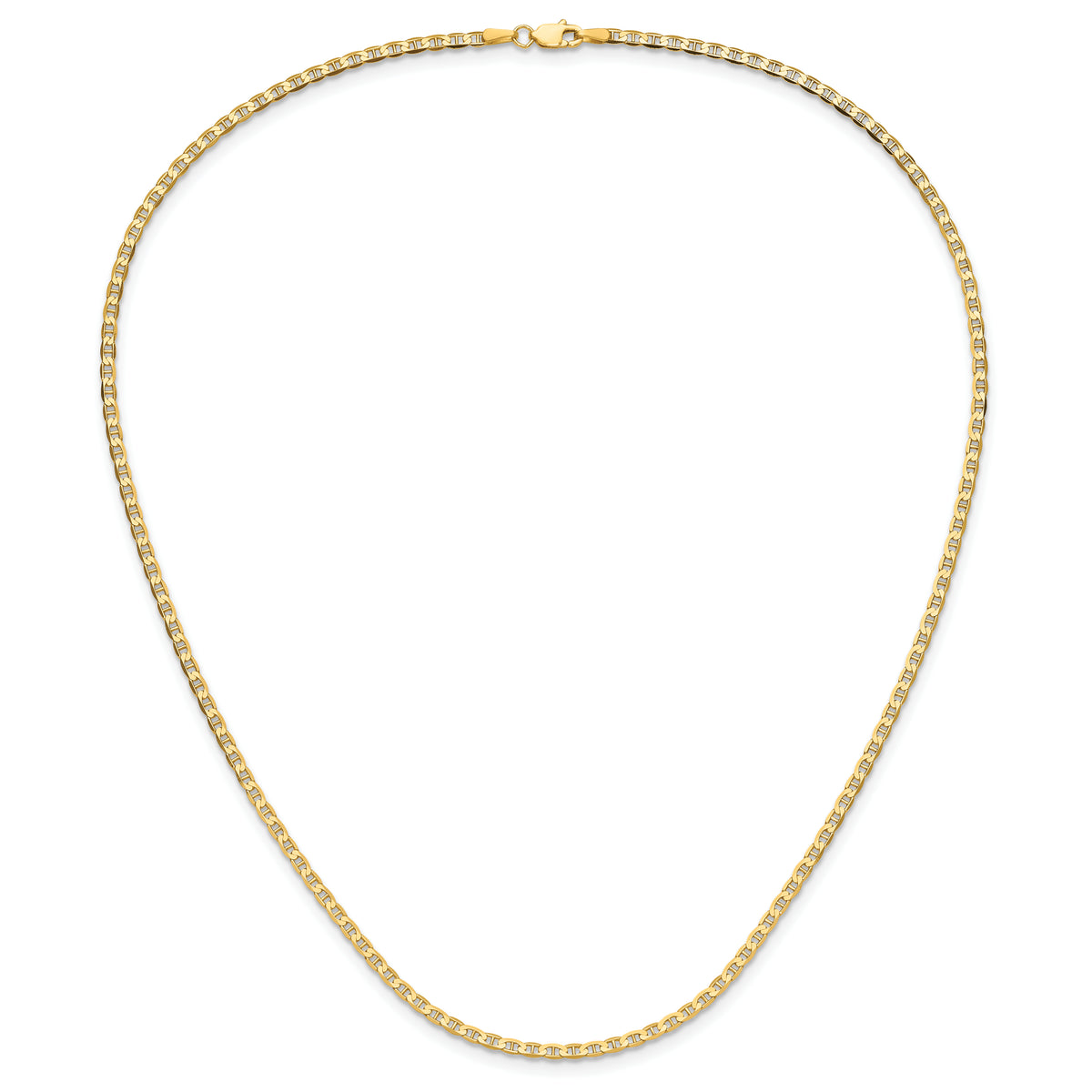 14k 2.4mm Concave Anchor Chain