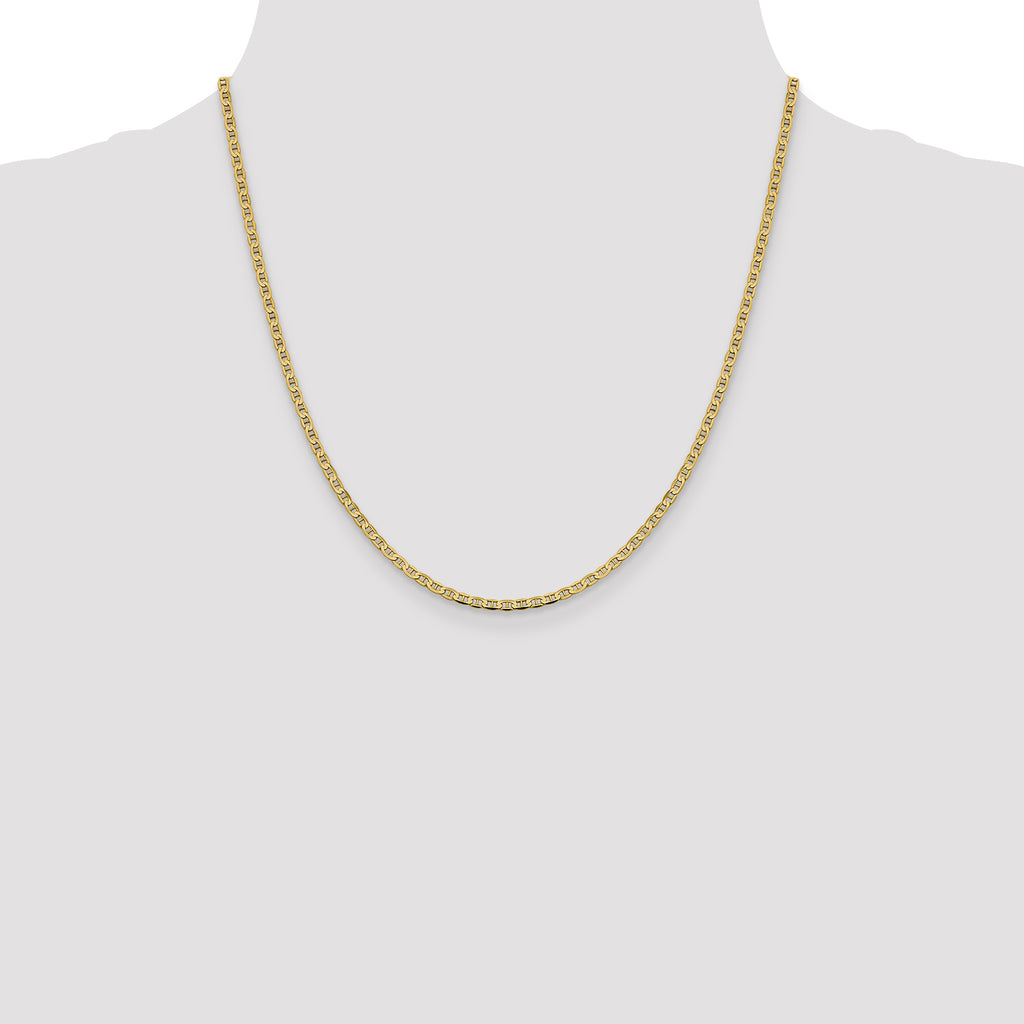 14k 2.4mm Concave Anchor Chain