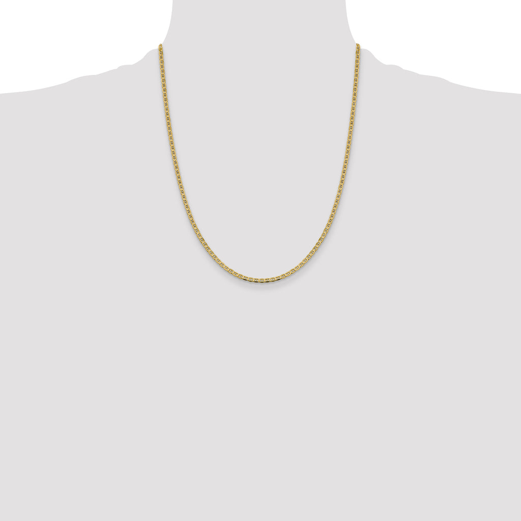 14k 2.4mm Concave Anchor Chain