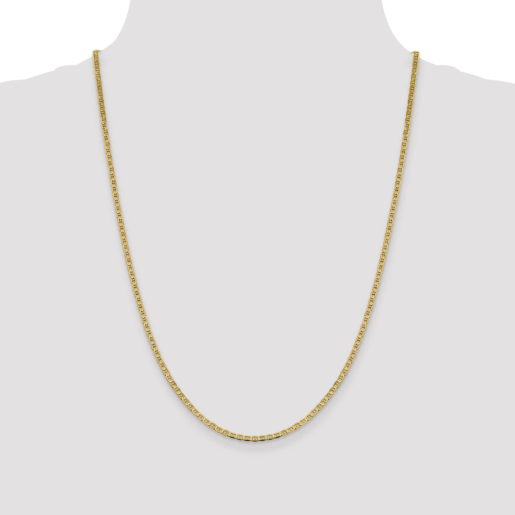 14k 2.4mm Concave Anchor Chain