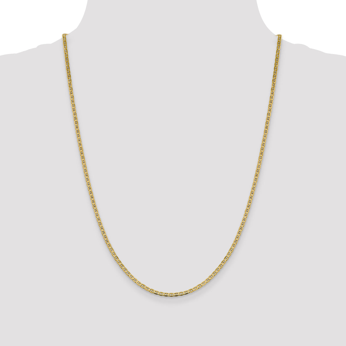 14k 2.4mm Concave Anchor Chain