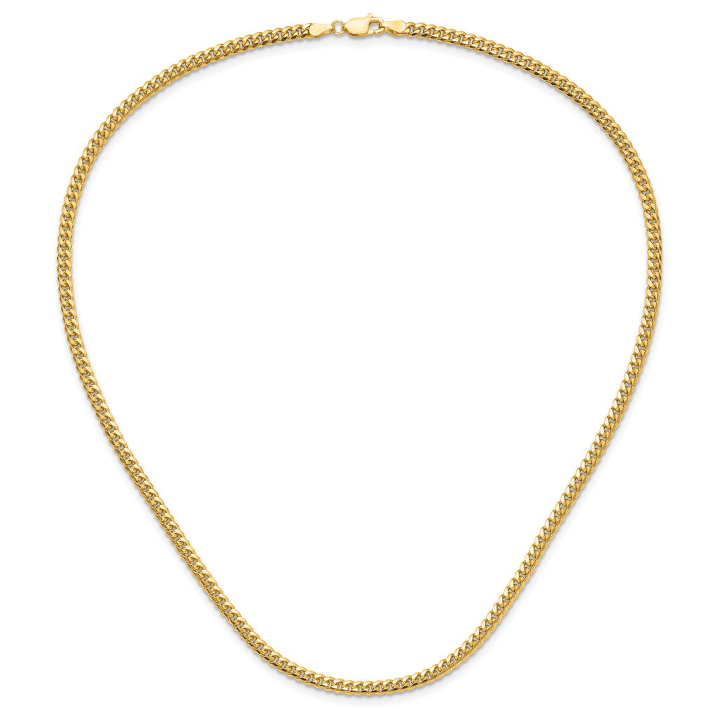3.5mm 14K Yellow Gold Miami Cuban Link Chain - Sophia Jewelers
