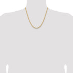 14k 3.5mm Solid Miami Cuban Chain