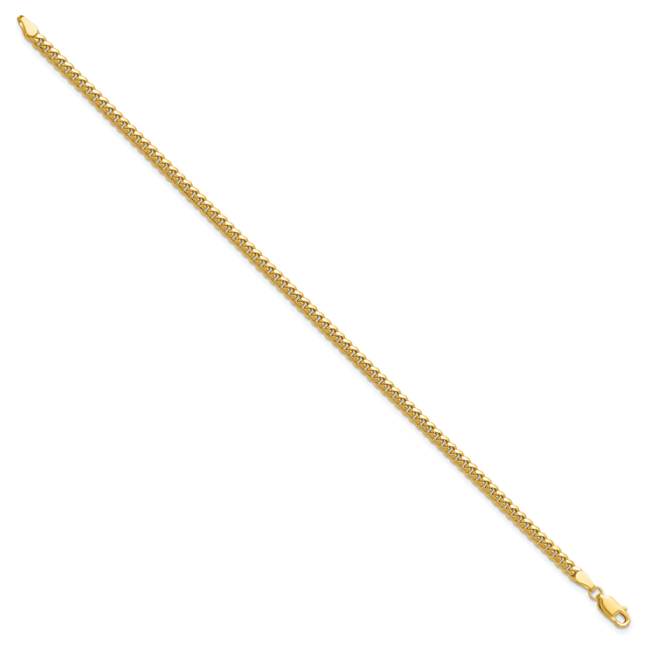 14k 3.5mm Solid Miami Cuban Chain