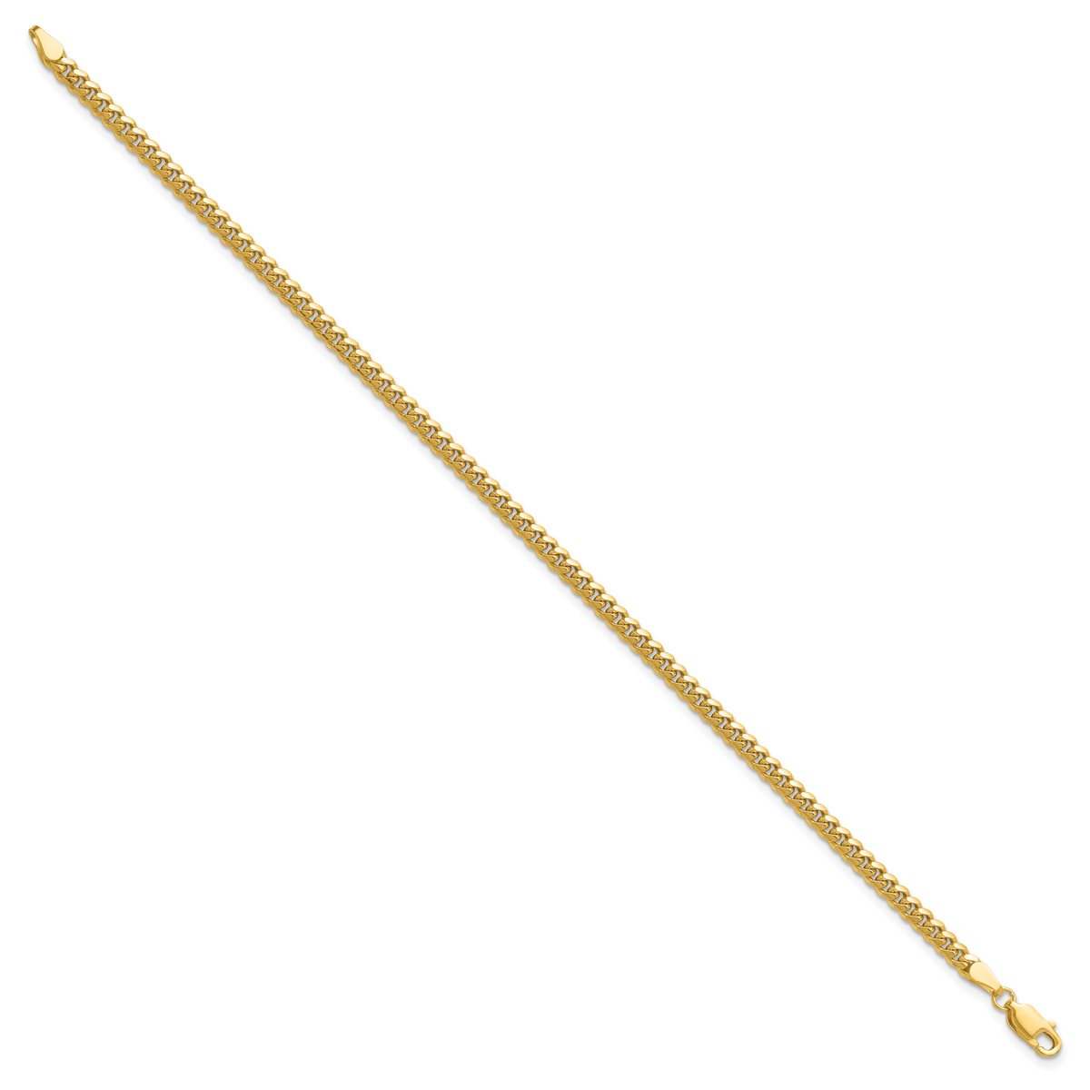 14k 3.5mm Solid Miami Cuban Chain