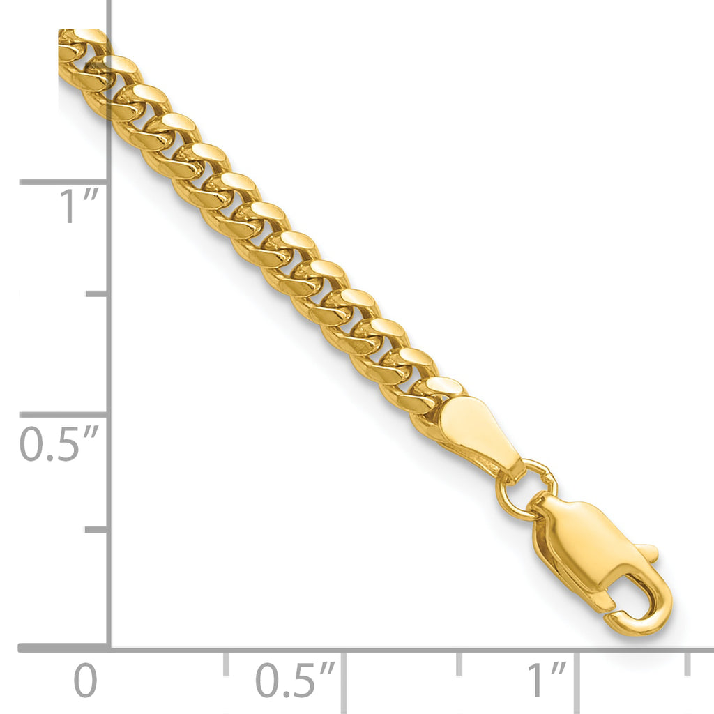 14k 3.5mm Solid Miami Cuban Chain