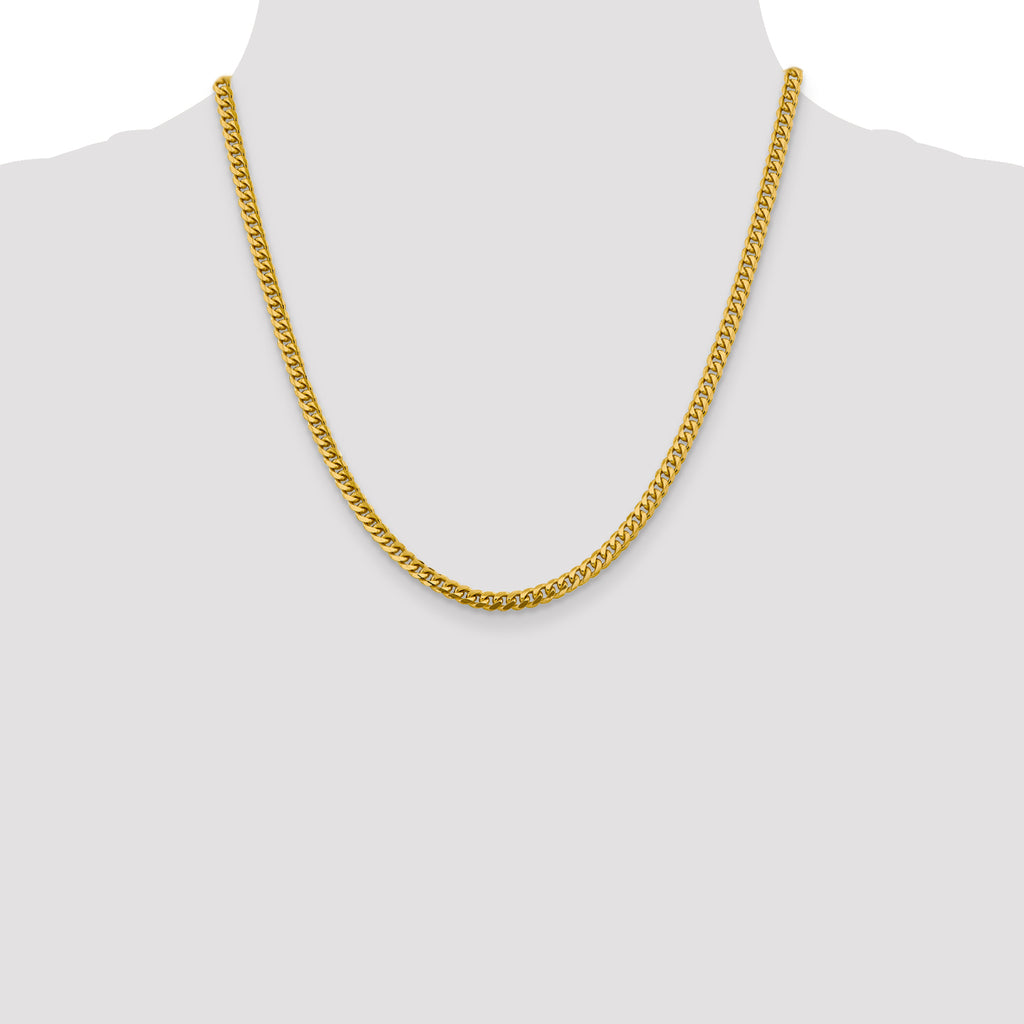 14k 4.25mm Solid Miami Cuban Chain