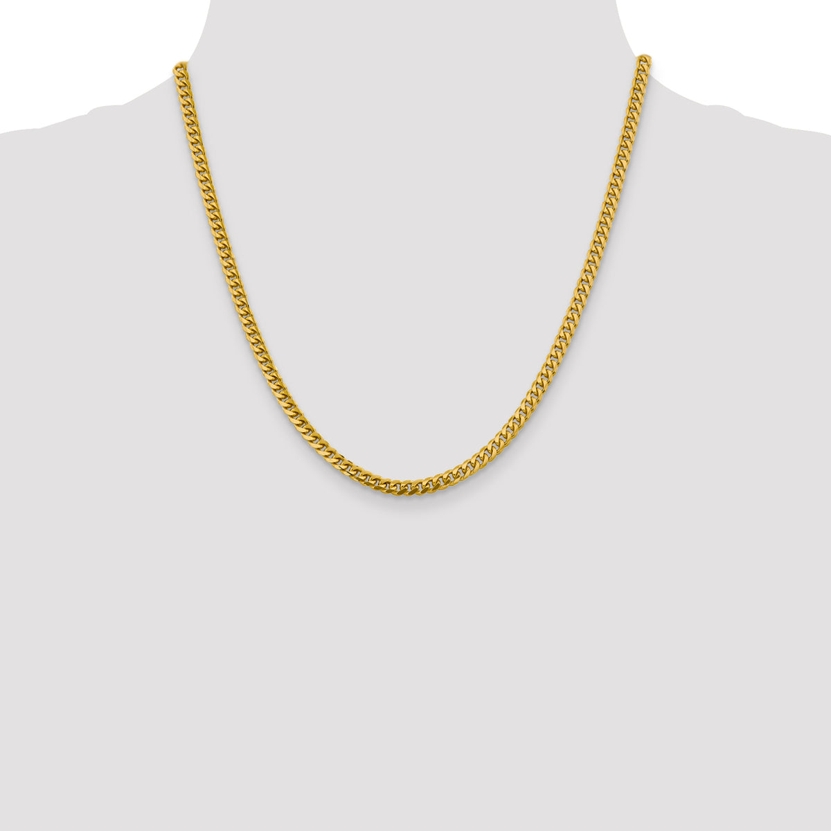 14k 4.25mm Solid Miami Cuban Chain