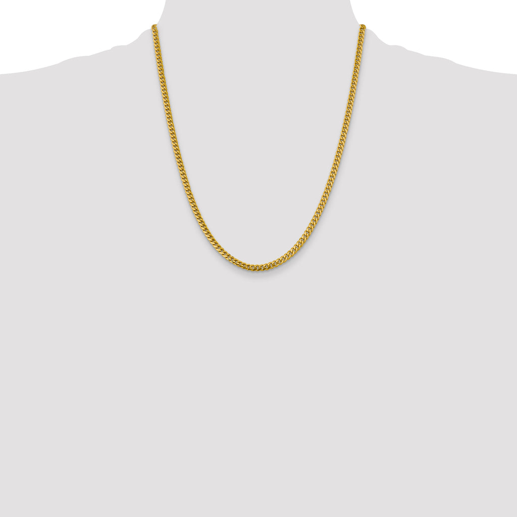 14k 4.25mm Solid Miami Cuban Chain