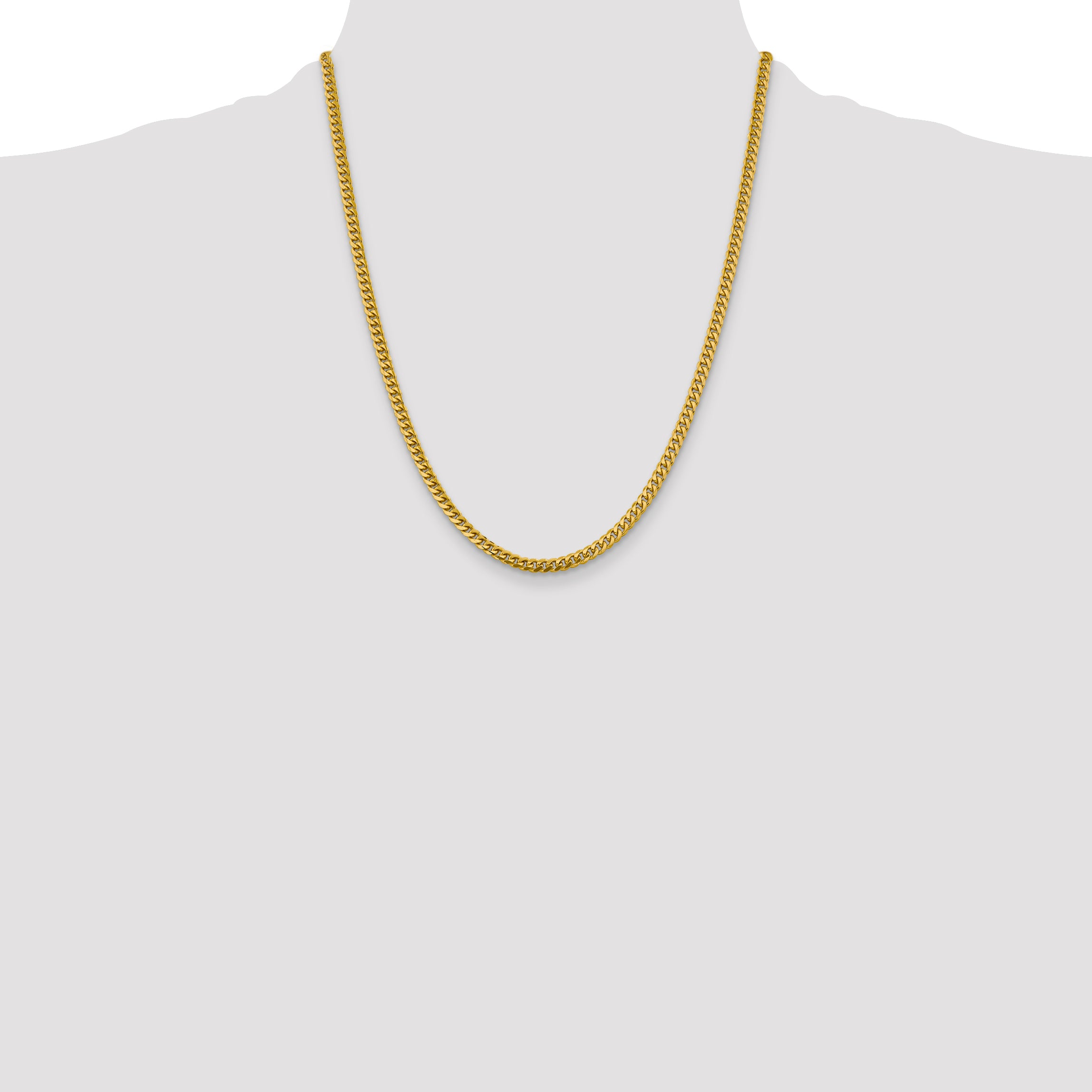 14k 4.25mm Solid Miami Cuban Chain