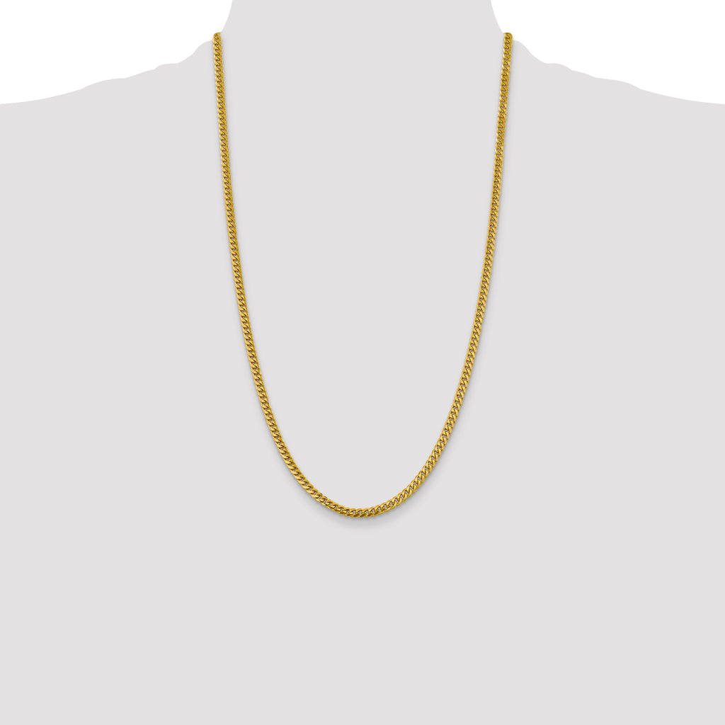 14k 4.25mm Solid Miami Cuban Chain