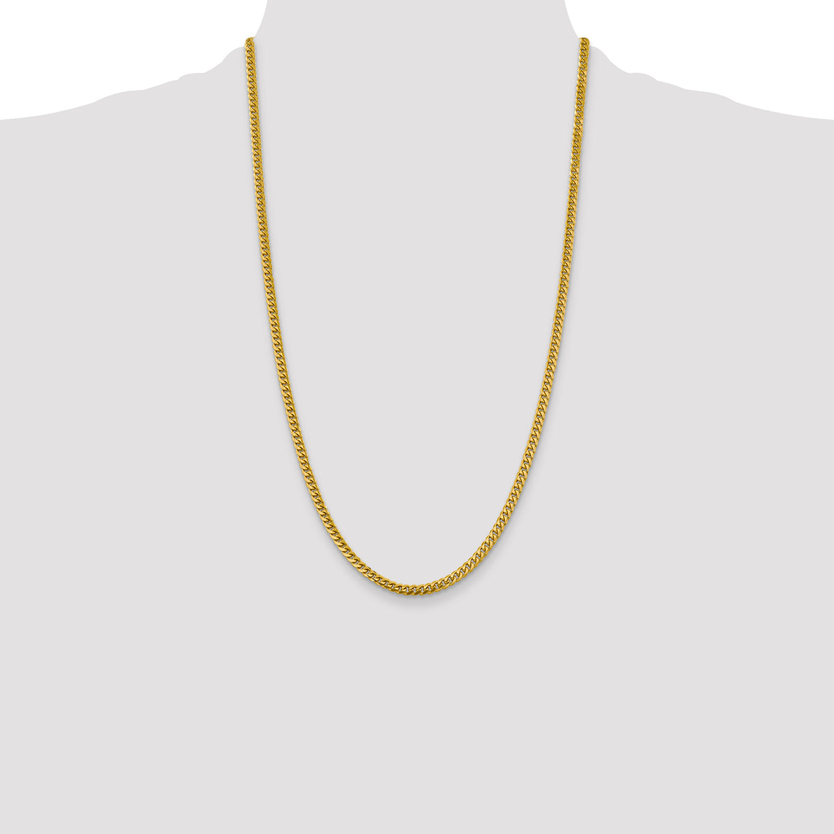 14k 4.25mm Solid Miami Cuban Chain
