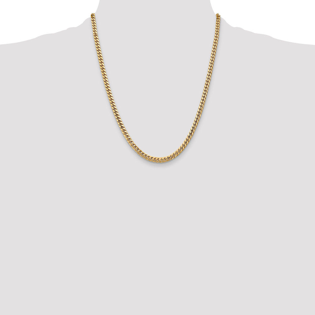 14k 4.3mm Solid Miami Cuban Chain