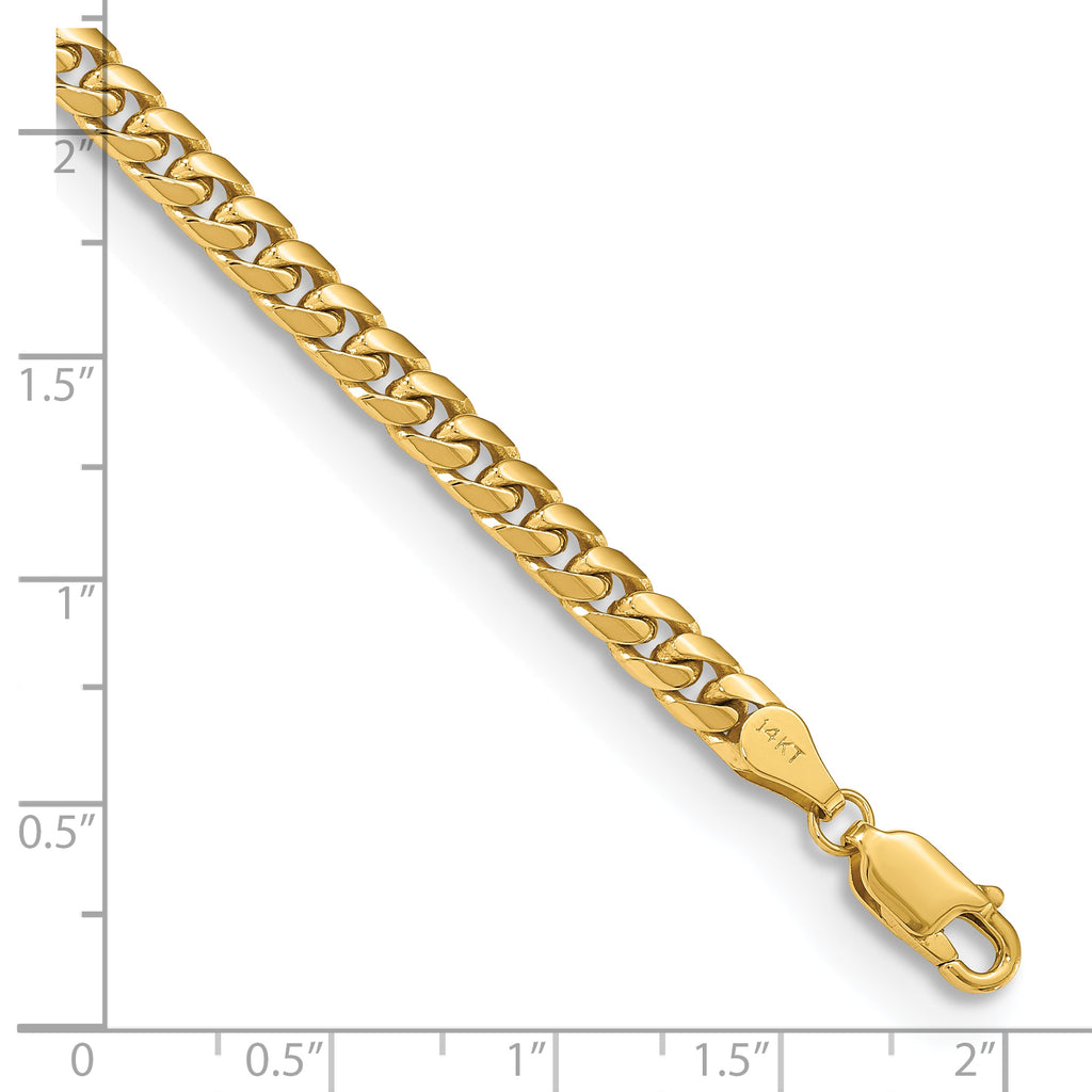 14k 4.3mm Solid Miami Cuban Chain