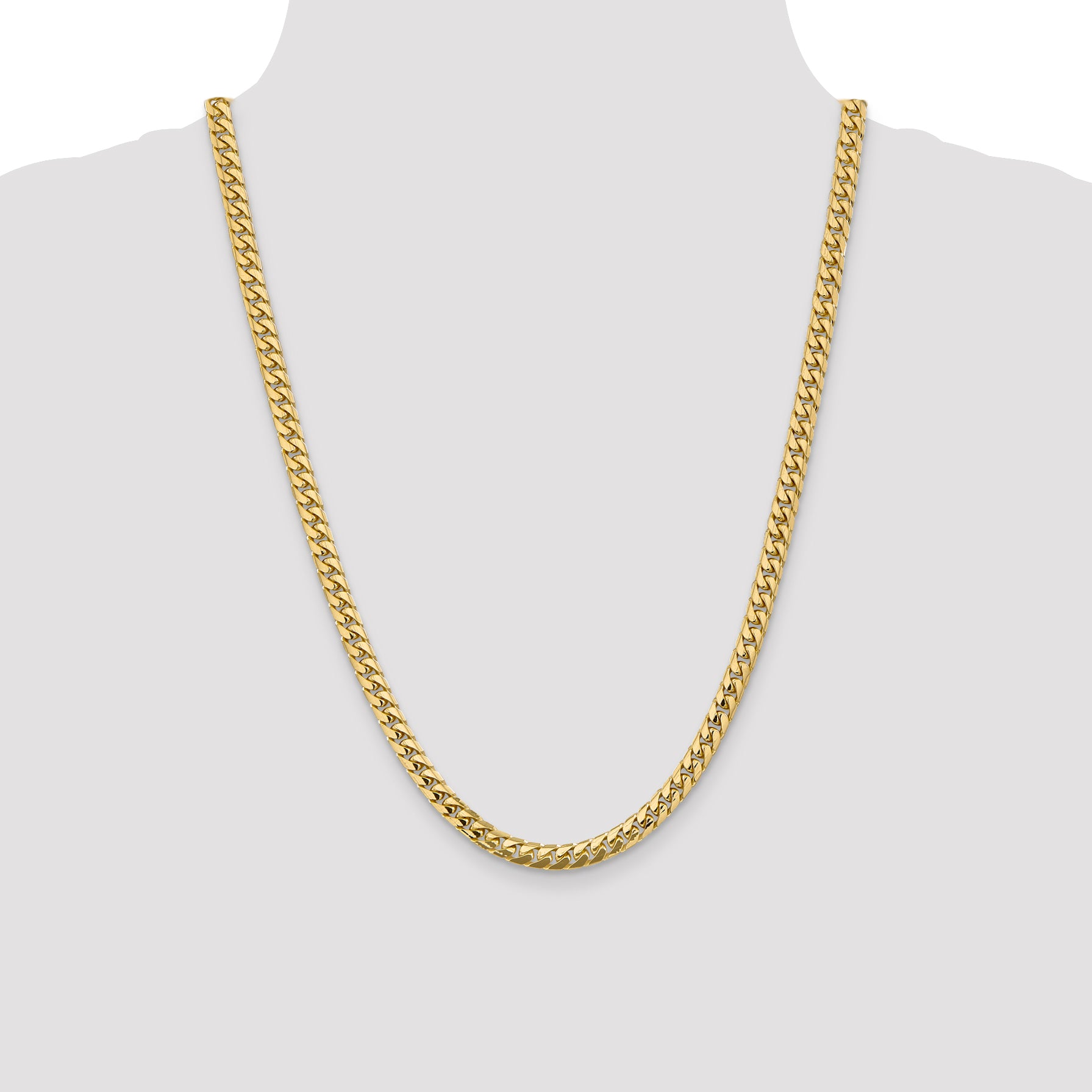14k 5.5mm Solid Miami Cuban Chain