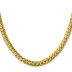 14k 6.25mm Solid Miami Cuban Chain
