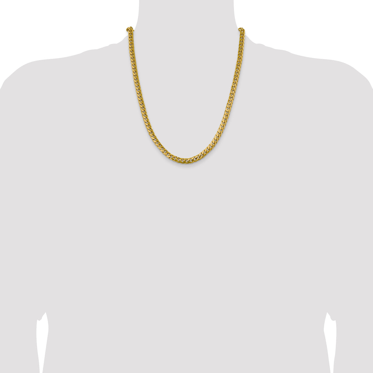 14k 6.25mm Solid Miami Cuban Chain