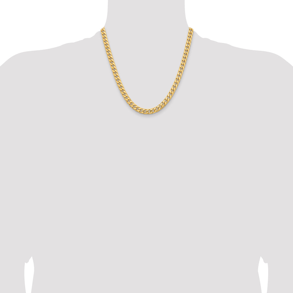 6.75mm 14K Yellow Gold Miami Cuban Link Chain - Sophia Jewelers