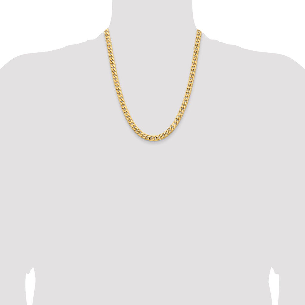 14k 6.75mm Solid Miami Cuban Chain