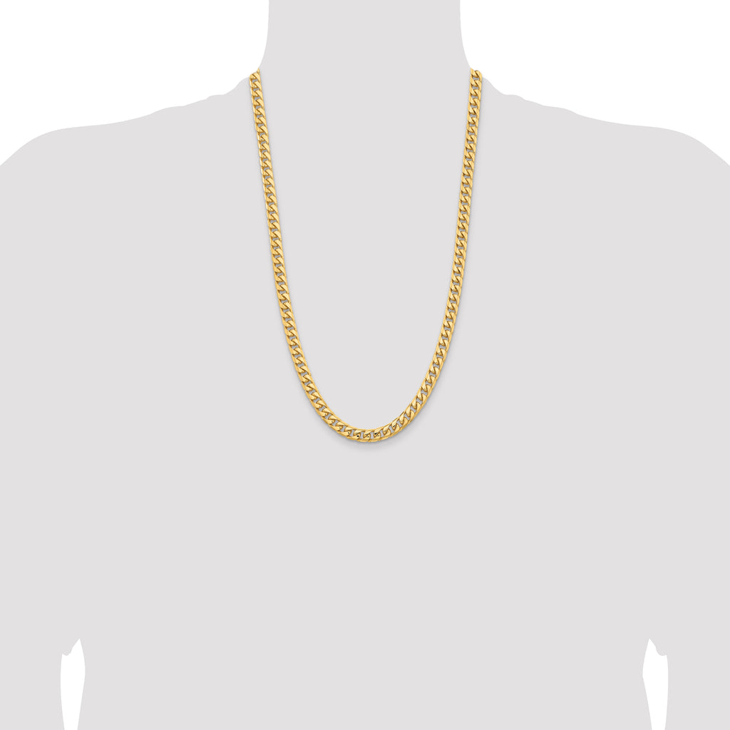14k 6.75mm Solid Miami Cuban Chain