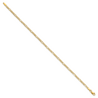 14k 2.5mm Semi-Solid Figaro Chain