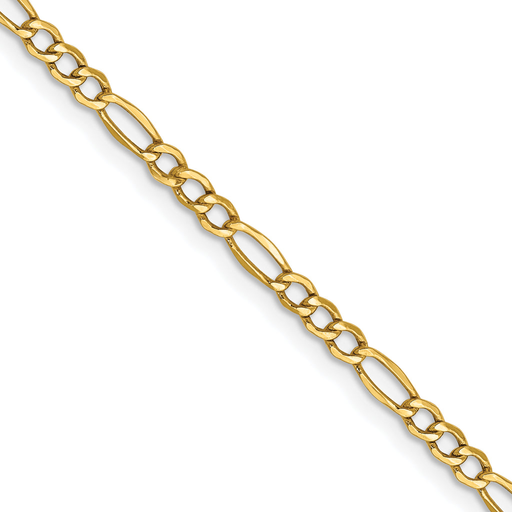 2.5mm 14K Yellow Gold Figaro Chain - Sophia Jewelers
