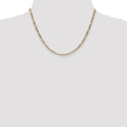 14k 3.5mm Semi-Solid Figaro Chain