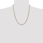 14k 3.5mm Semi-Solid Figaro Chain