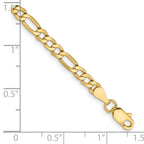 14k 3.5mm Semi-Solid Figaro Chain