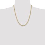 14k 4.2mm Semi-Solid Figaro Chain