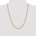 14k 4.2mm Semi-Solid Figaro Chain