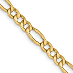 4.4mm 14K Yellow Gold Figaro Chain - Sophia Jewelers