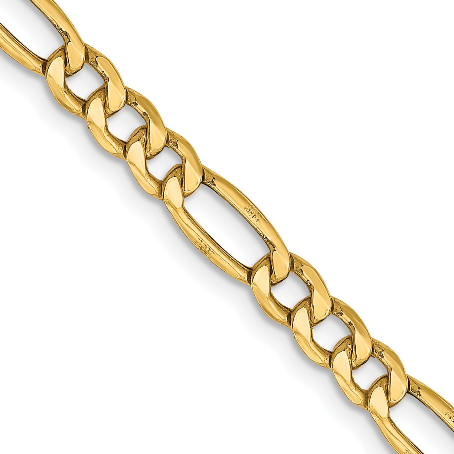 4.4mm 14K Yellow Gold Figaro Chain - Sophia Jewelers