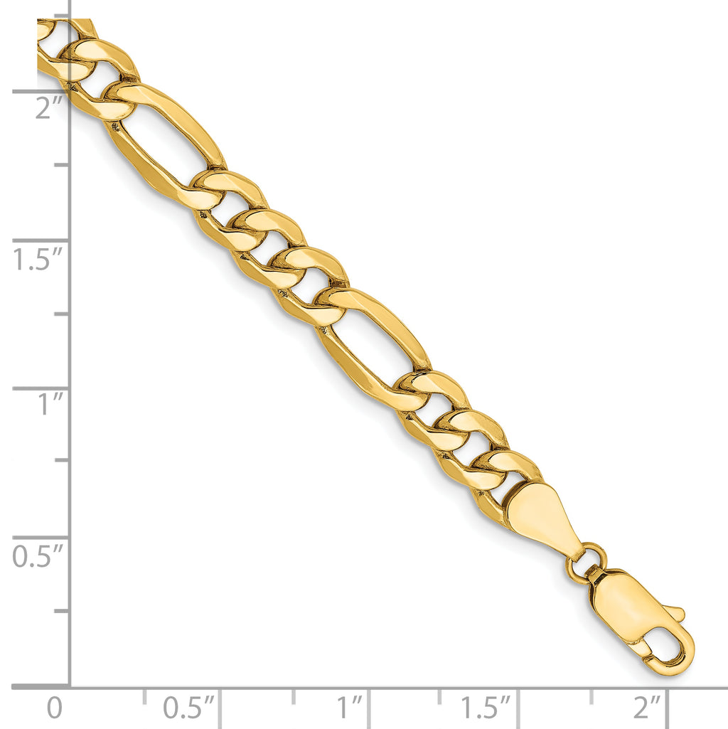 6.25mm 14K Yellow Gold Figaro Chain - Sophia Jewelers