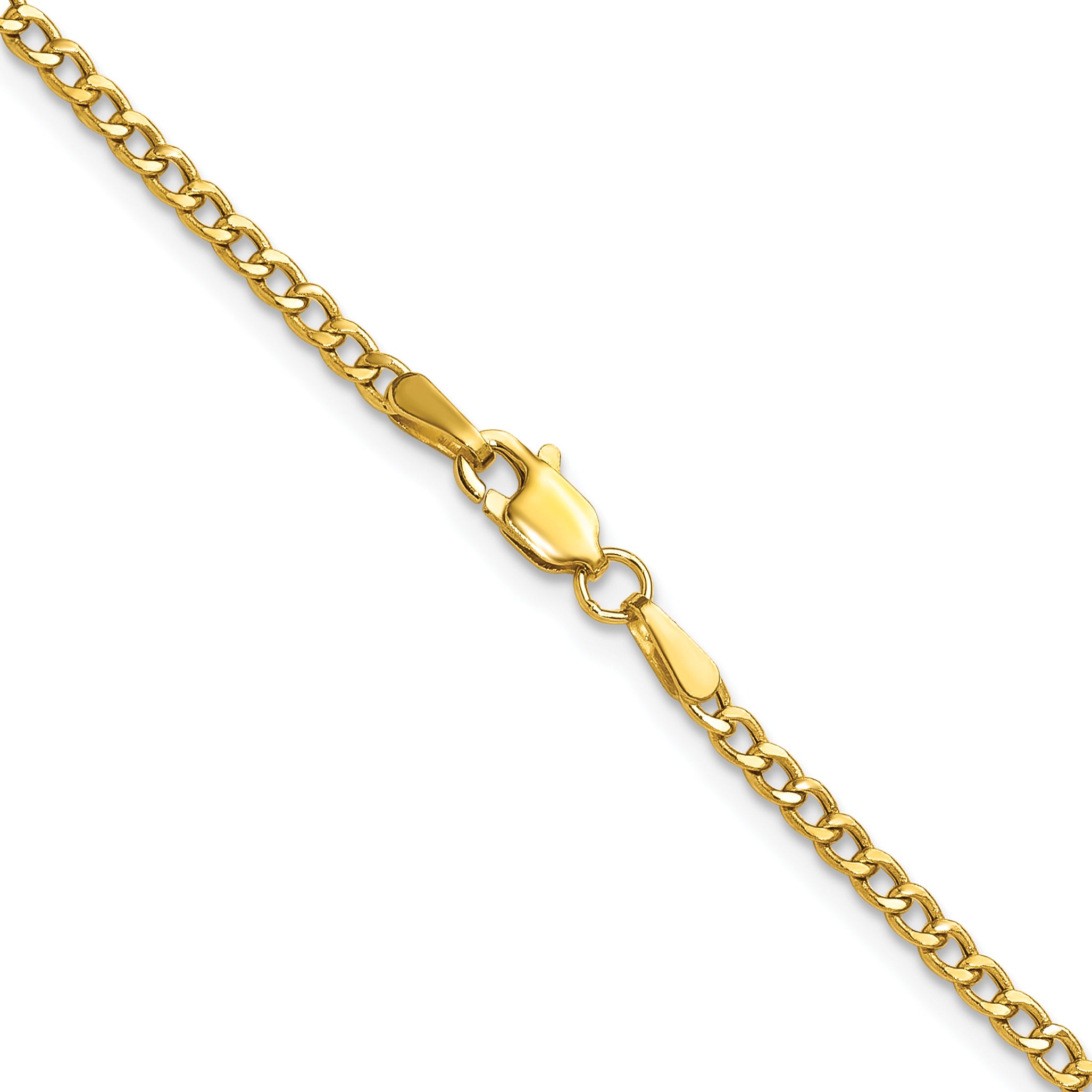 2.5mm 14K Yellow Gold Curb Chain Secondary image