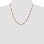 14k 2.5mm Semi-Solid Curb Chain