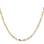 14k 2.85mm Semi-Solid Curb Chain