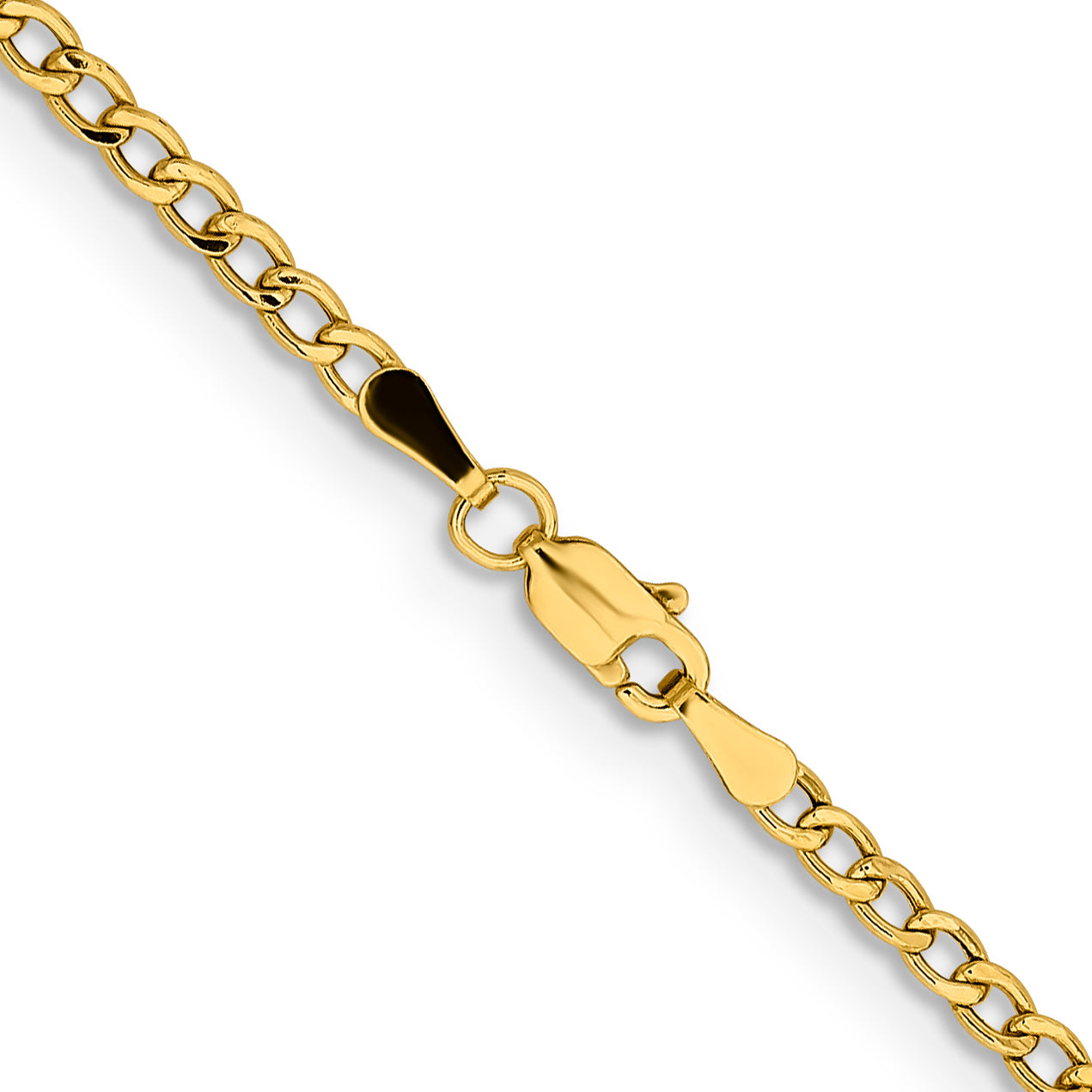 2.85mm 14K Yellow Gold Curb Chain - Sophia Jewelers