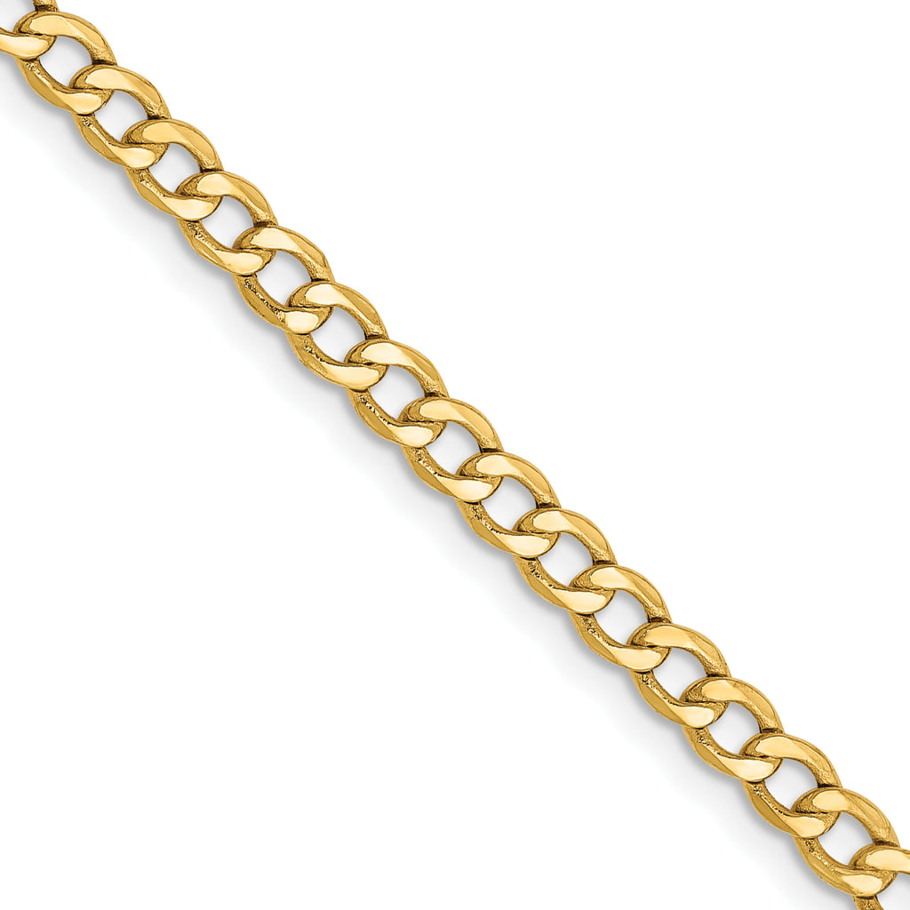 2.85mm 14K Yellow Gold Curb Chain - Sophia Jewelers