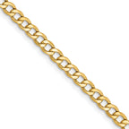 2.85mm 14K Yellow Gold Curb Chain - Sophia Jewelers