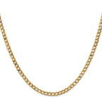 14k 3.35mm Semi-Solid Curb Chain