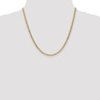 14k 3.35mm Semi-Solid Curb Chain