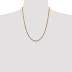 14k 3.35mm Semi-Solid Curb Chain