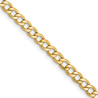 3.35mm 14K Yellow Gold Curb Chain - Sophia Jewelers