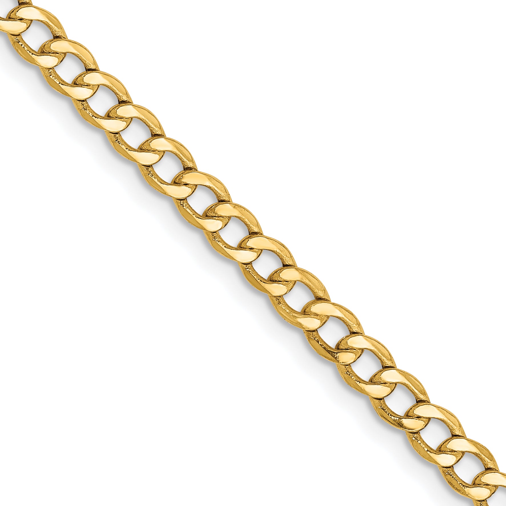 3.35mm 14K Yellow Gold Curb Chain - Sophia Jewelers