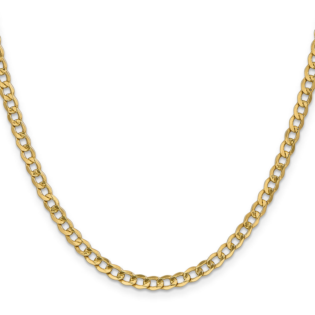 4.3mm 14K Yellow Gold Curb Chain - Sophia Jewelers